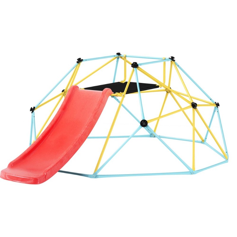 Kids Outdoor Jungle Gym With Slide - Climbing Dome, for Kids 3 to