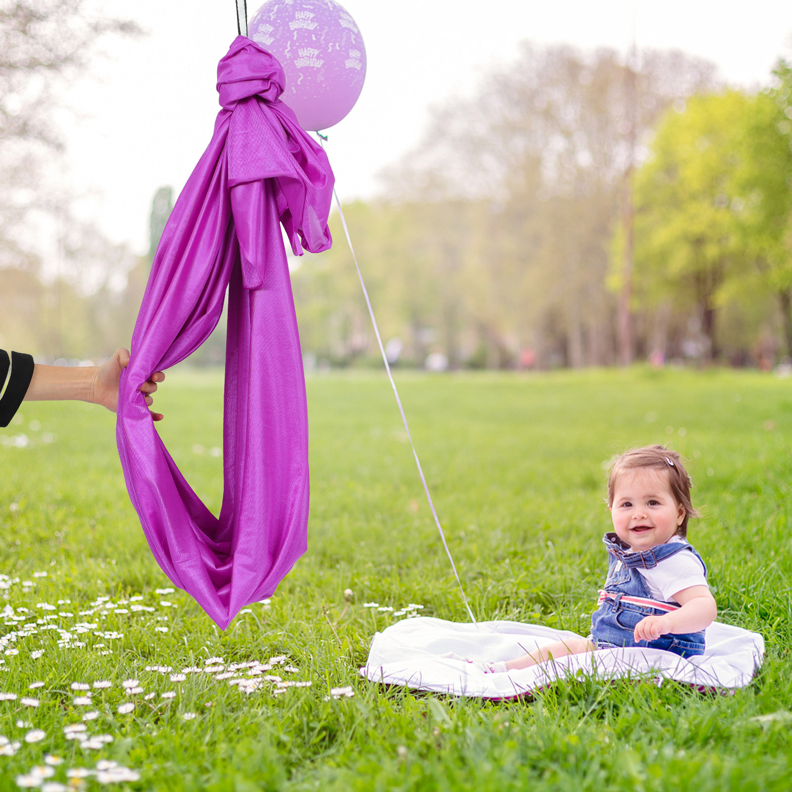Kids Outdoor Hammock Swing - 1Set Kids Yoga Hammock High-Class Breathable