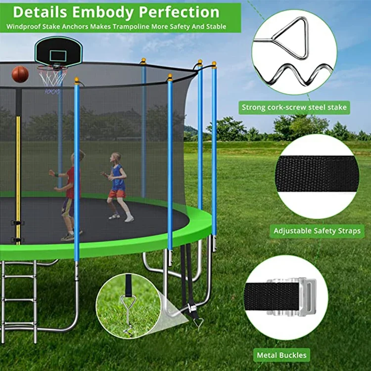 #For 14FT Round Springless Tra - مراجعة Kids Outdoor Net وسعره
