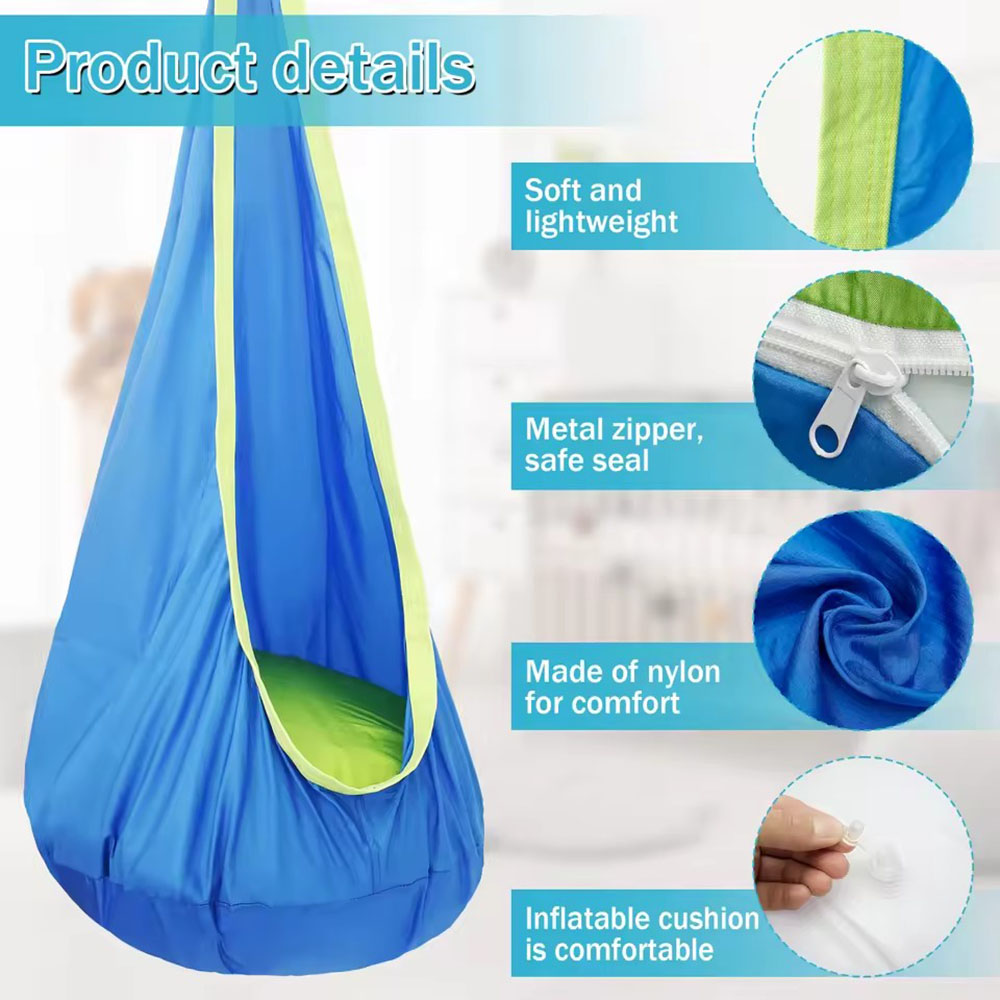 Kids Pod Swing Seat Nylon Hang - مراجعة Kids Outdoor Hanging Chair وسعره