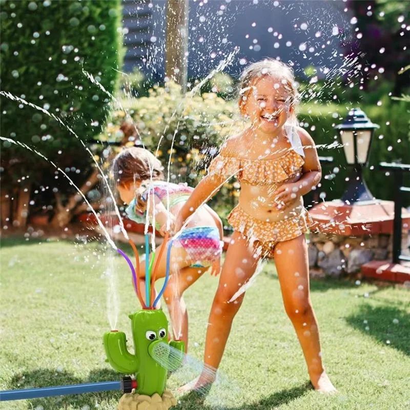 Cactus Cartoon Sprinkler Outdo - مراجعة Kids Outdoor Yard Tools وسعره