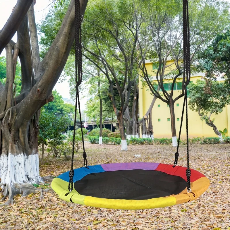 Circular Oxford Net Canvas Kid - مراجعة Kids Outdoor Hammock Swing وسعره