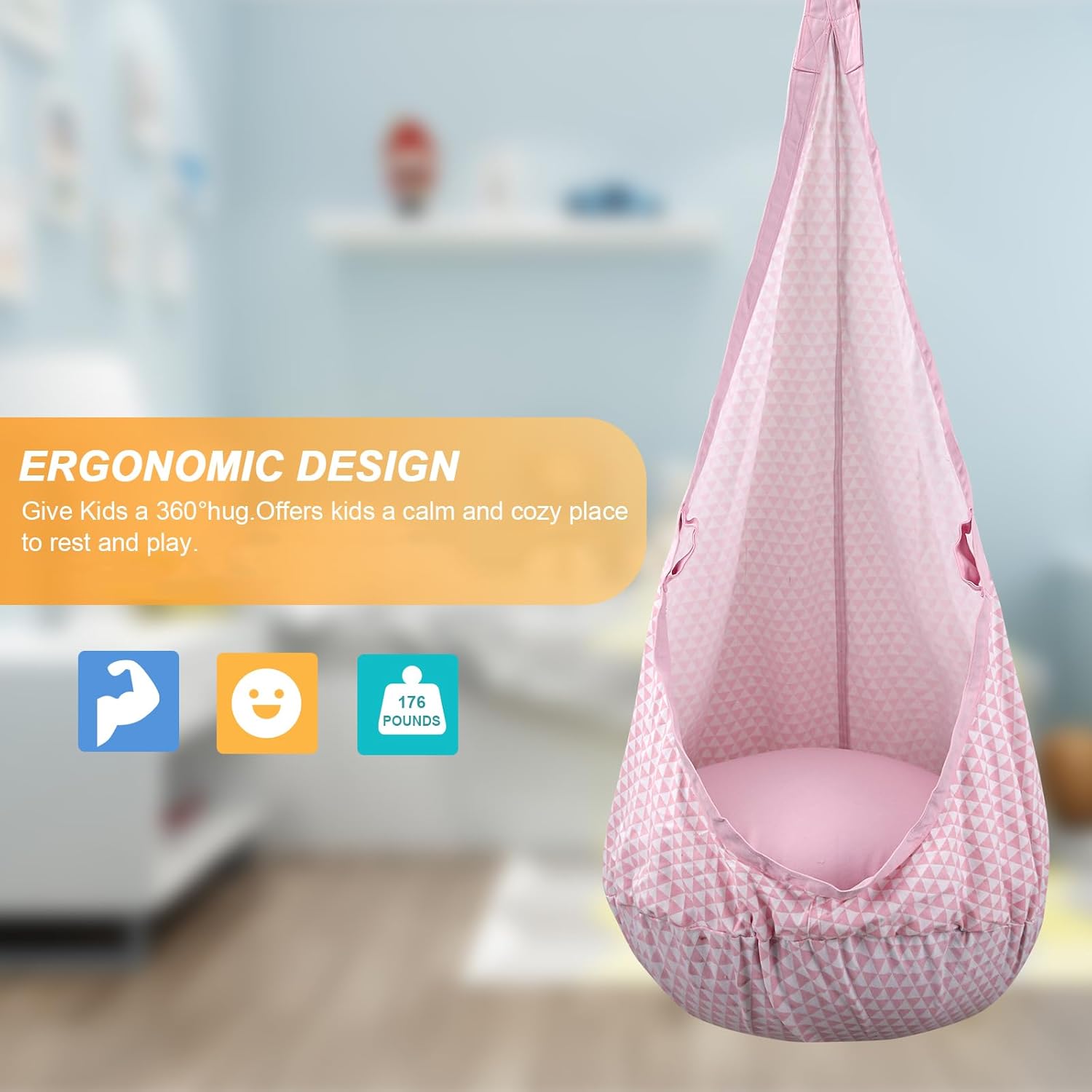 Kids Pod Swing Seat with Infla - مراجعة Kids Outdoor Hammock Swing وسعره
