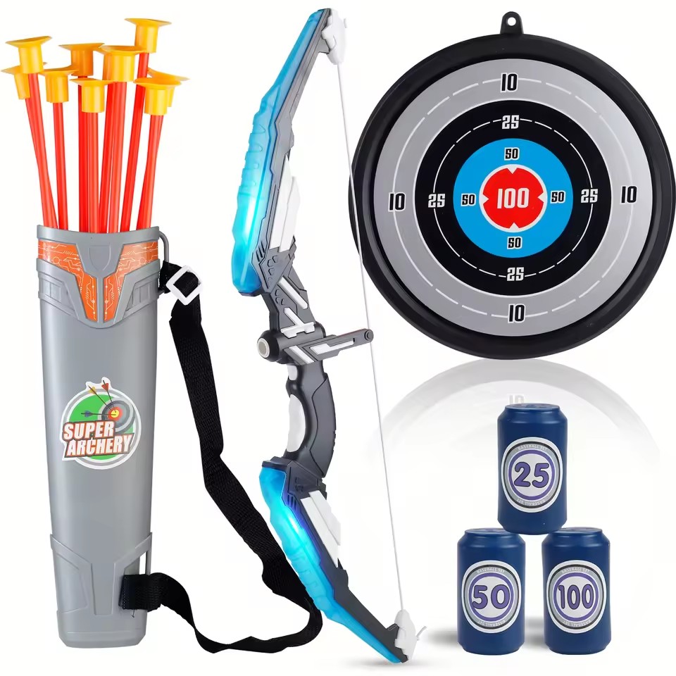Kids LED Archery Toy Set, Hand - مراجعة Kids Outdoor Archery Set وسعره