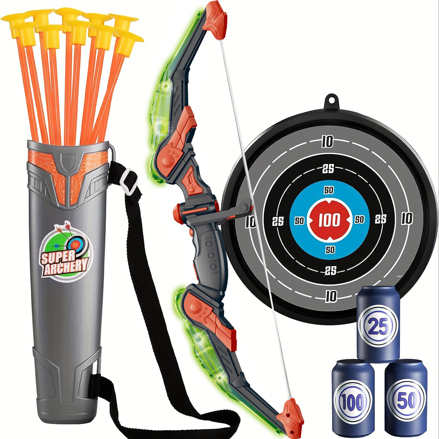 Kids Outdoor Sports Toy LED Li - مراجعة Kids Outdoor Archery Set وسعره