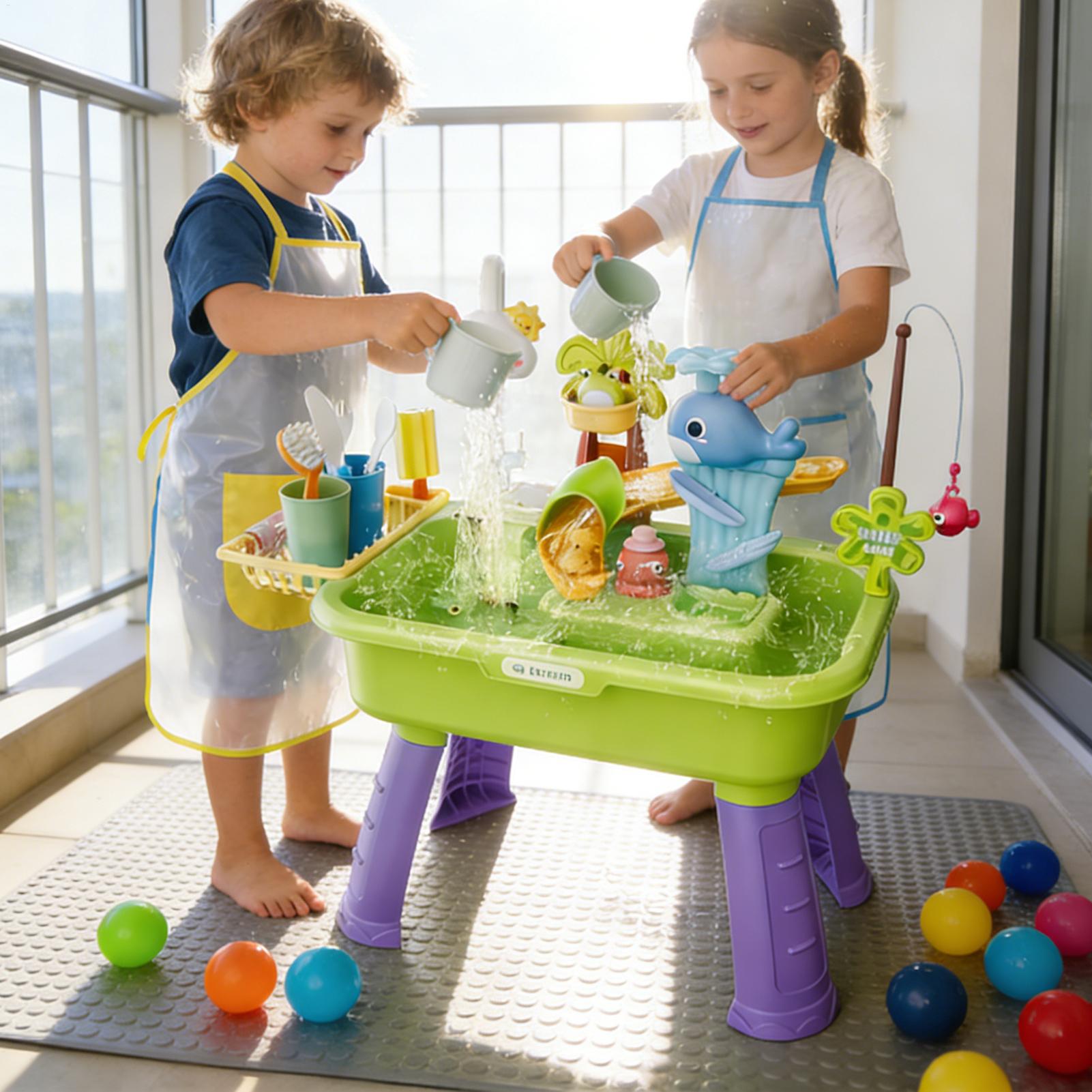Children's Kitchen Toys Electr - مراجعة Kids Outdoor Water Play Table وسعره