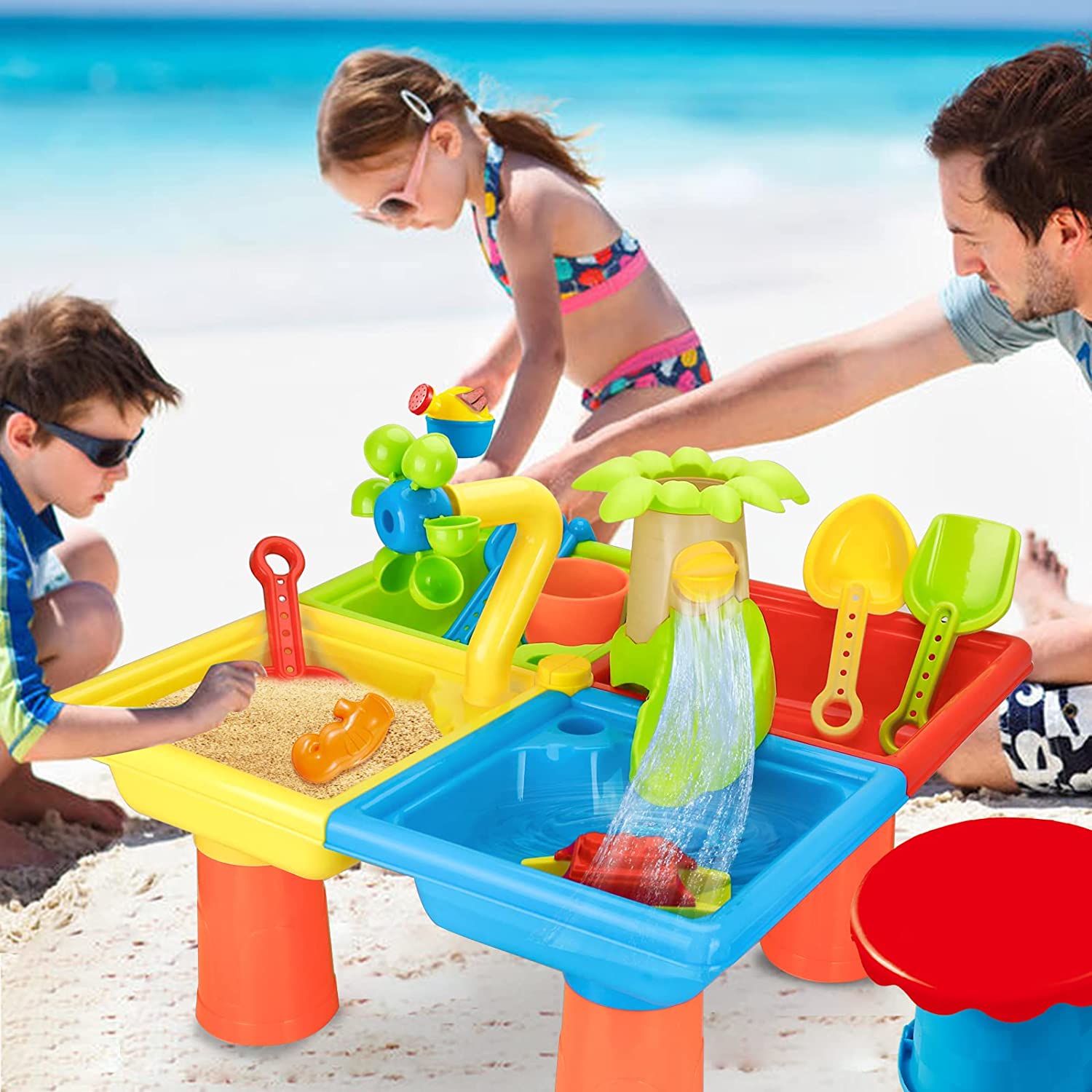 Beach Table Sand Play Toys Chi - مراجعة Kids Outdoor Water Play Table وسعره