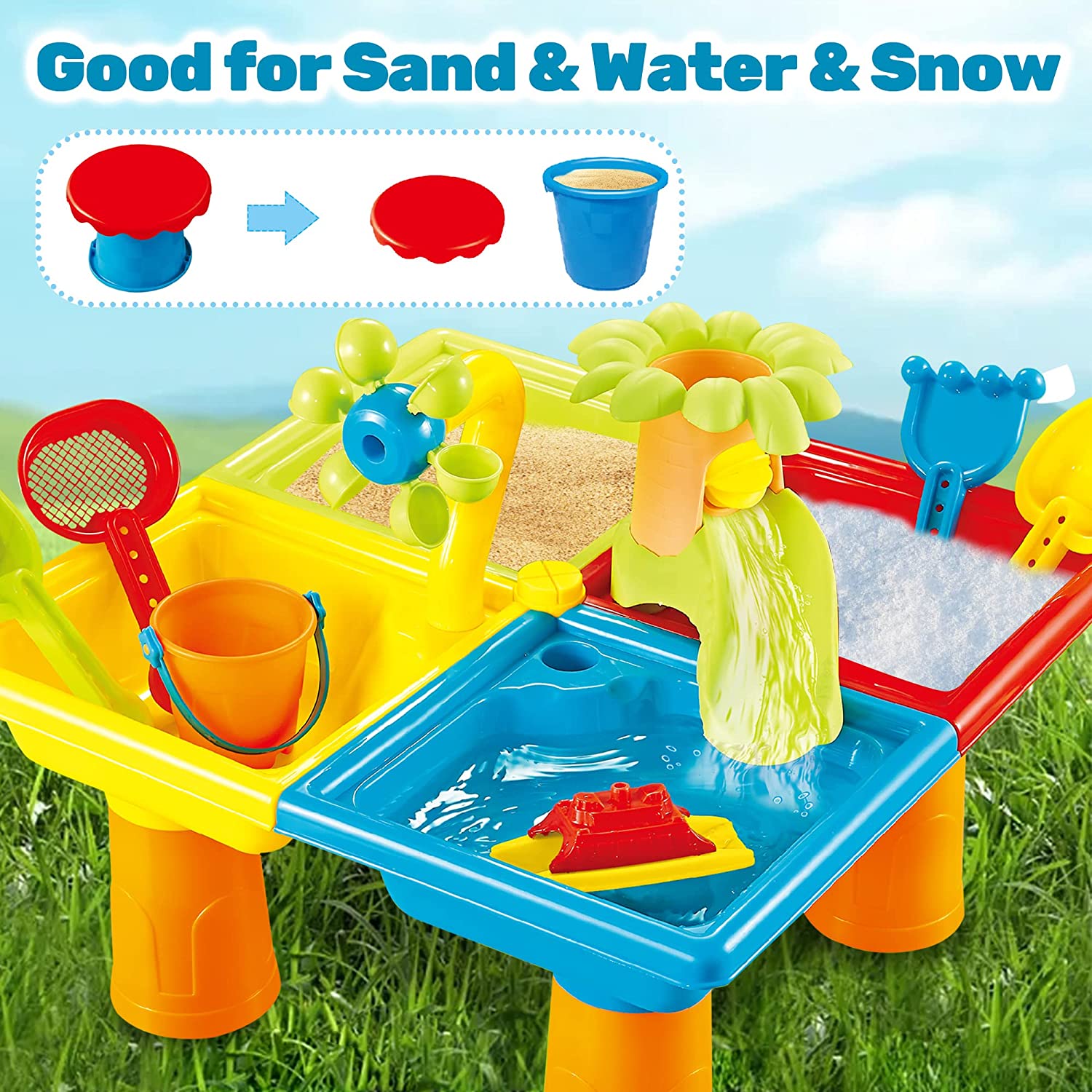 Beach Table Sand Play Toys Chi - مراجعة Kids Outdoor Water Play Table وسعره