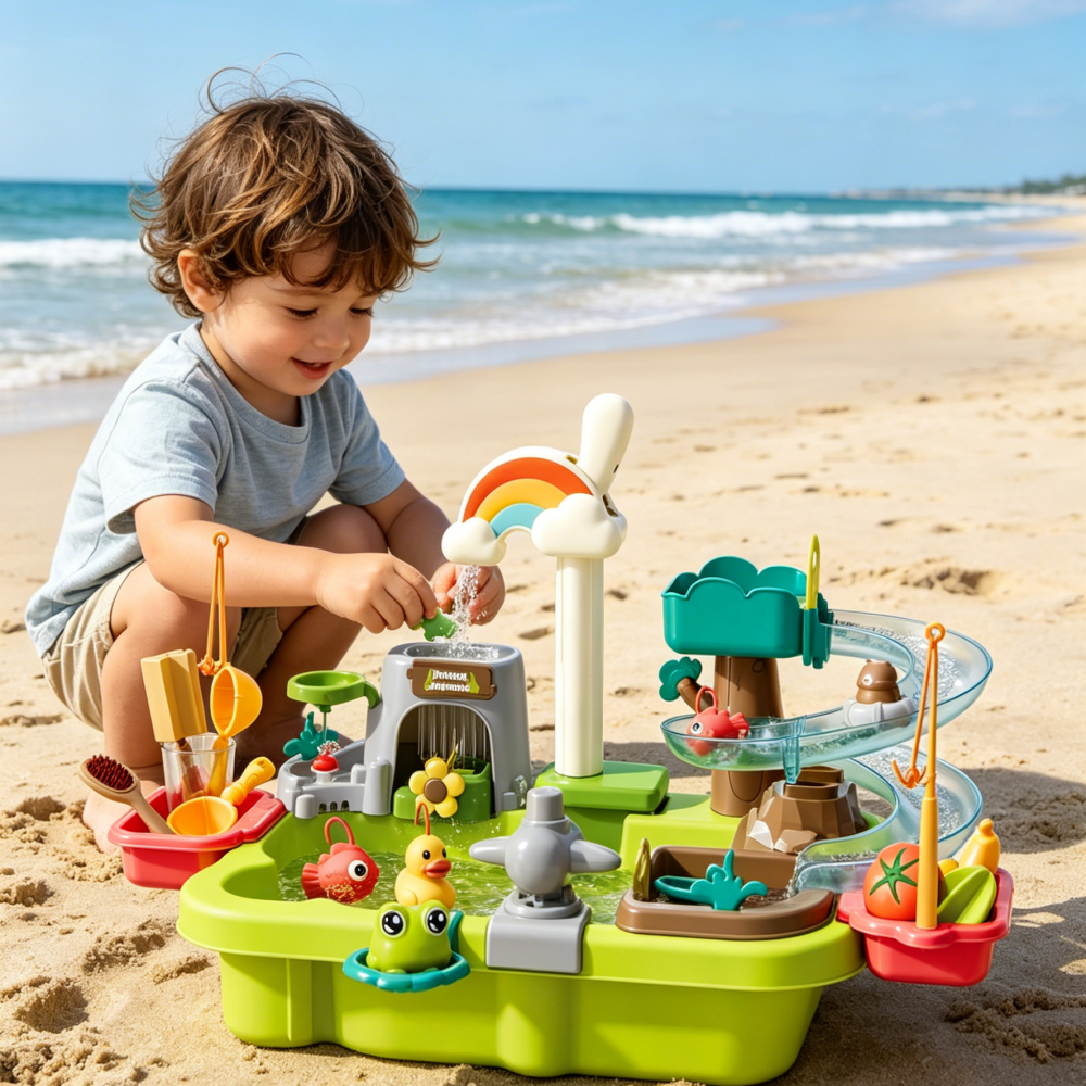 38/43/45pcs Kids Water Table S - مراجعة Kids Outdoor Water Play Table وسعره