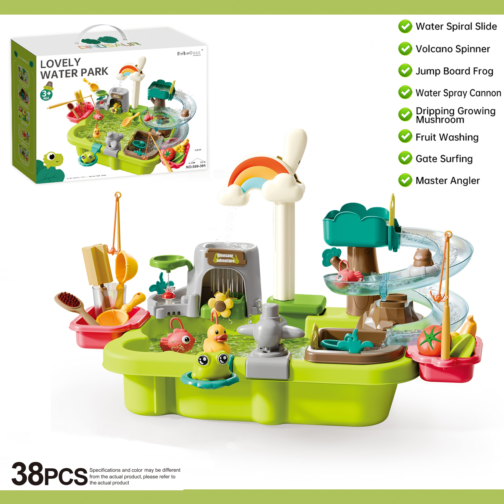 38/43/45pcs Kids Water Table S - مراجعة Kids Outdoor Water Play Table وسعره