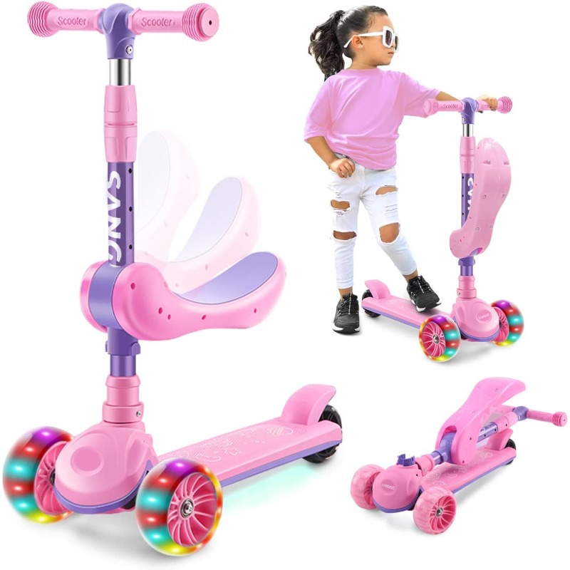 2-in-1 Kids Kick Scooter with  - مراجعة Kids Outdoor Exercise Equipment وسعره