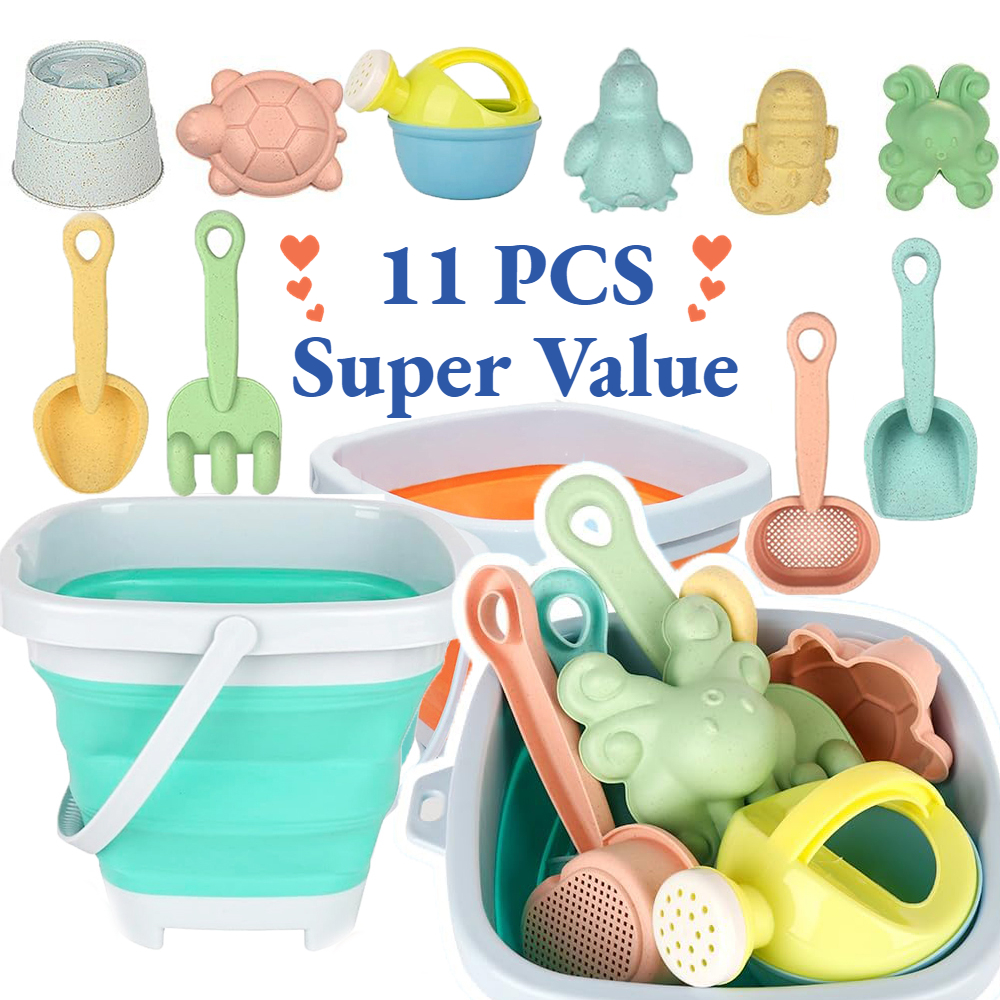 11Pcs Beach Toys Set Gift Pack - مراجعة Kids Outdoor Exercise Equipment وسعره
