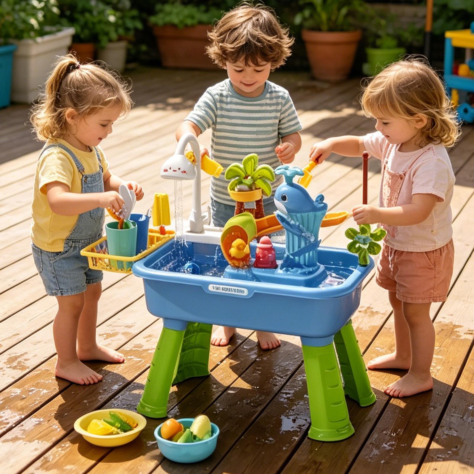Children's kitchen toys electr - مراجعة Kids Outdoor Water Play Table وسعره