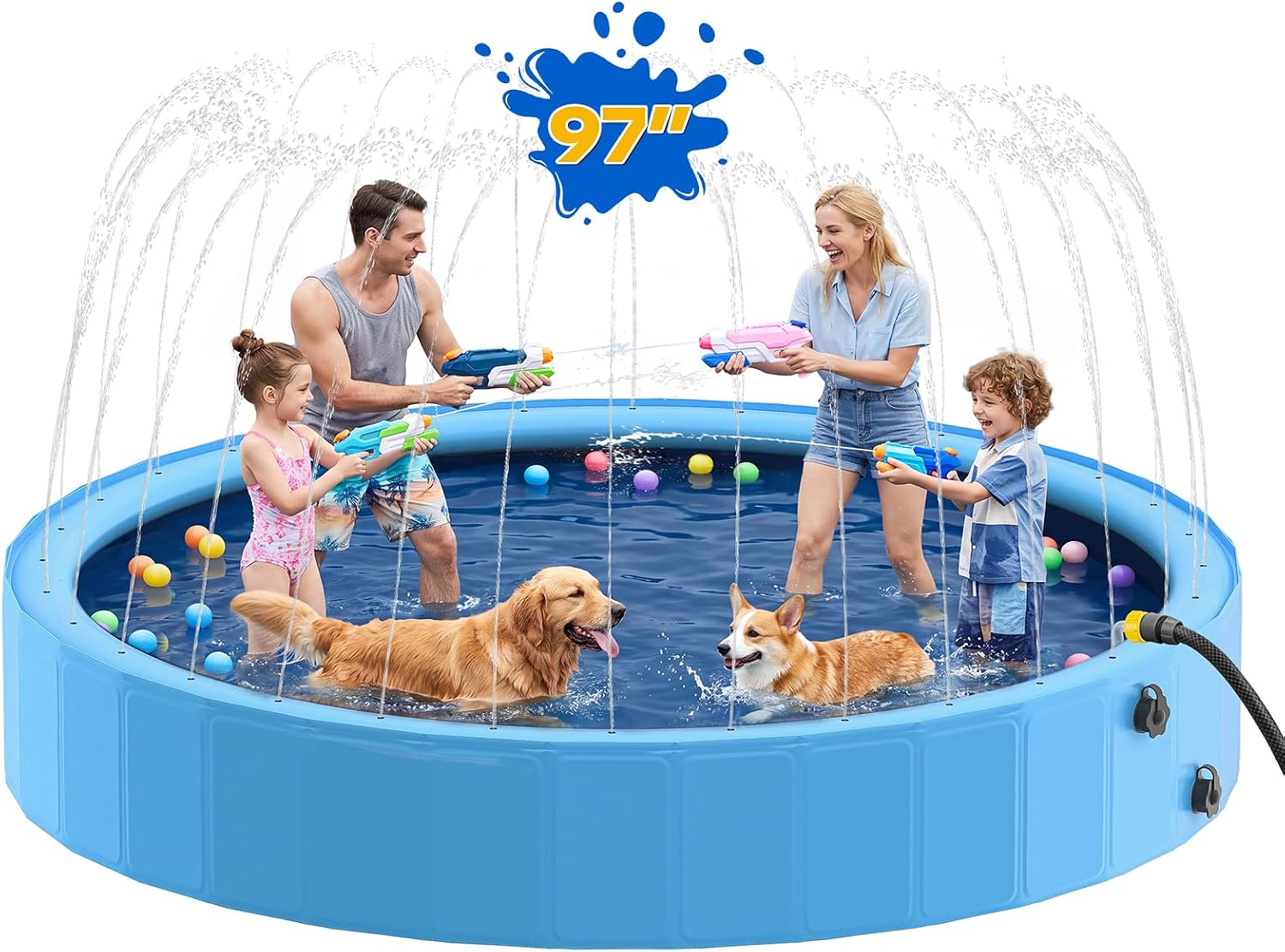 Splash Pad PVC Material Large  - مراجعة Sprinkler Splash Pad وسعره