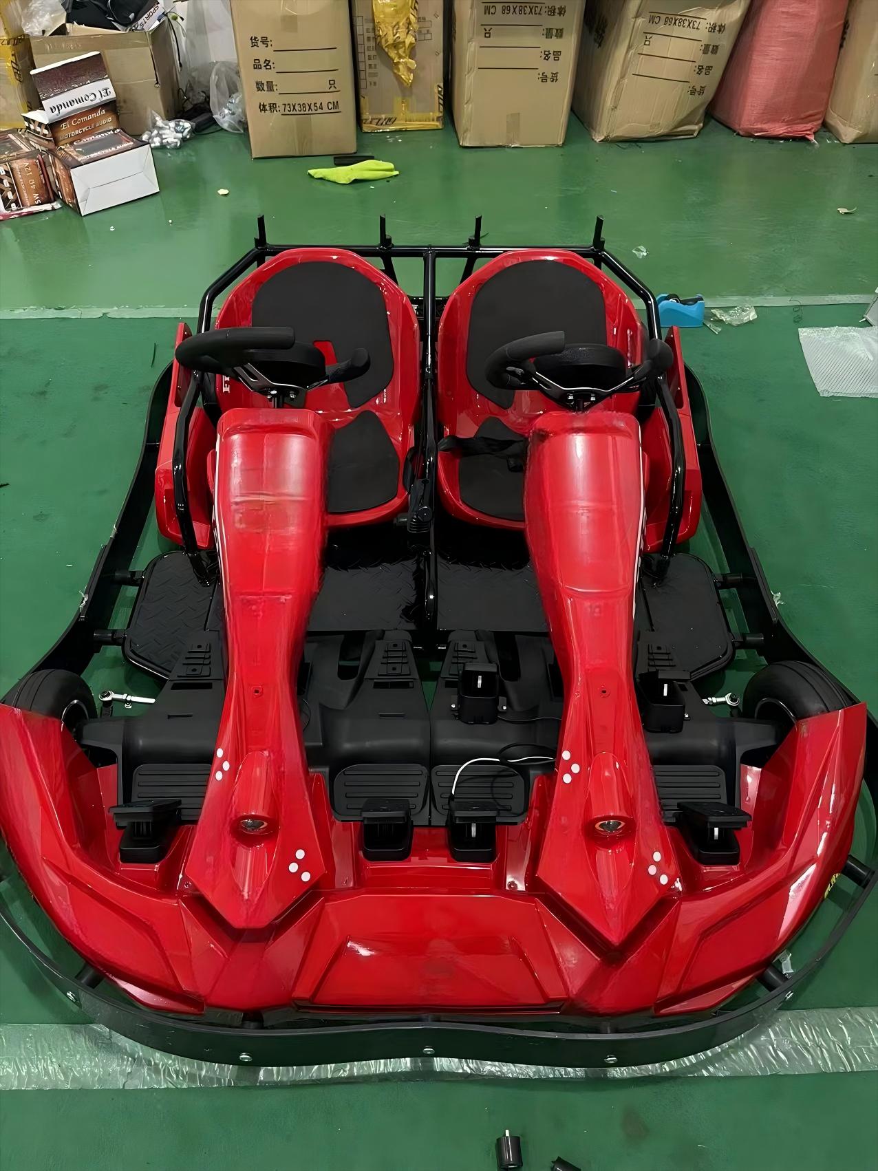 Dual-Seated Electc Racing Kart - مراجعة Kids Outdoor Karting وسعره