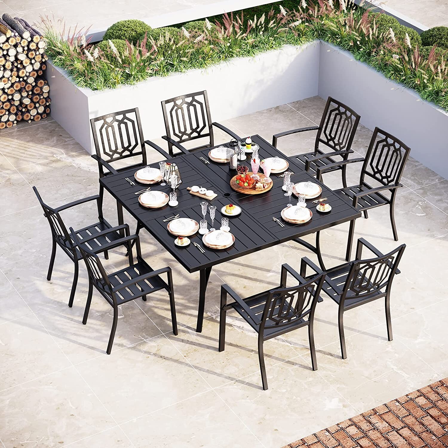 9 Piece Patio Table Set Outdoo - مراجعة Kids Outdoor Chair And Table وسعره