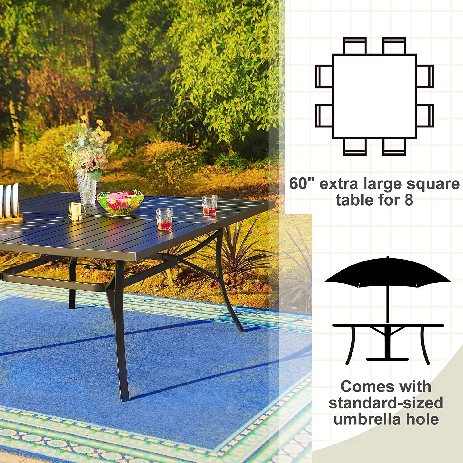 9 Piece Patio Table Set Outdoo - مراجعة Kids Outdoor Chair And Table وسعره