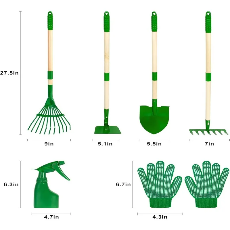 7Pcs Kids Gardening Tools Set  - مراجعة Kids Outdoor Yard Tools وسعره