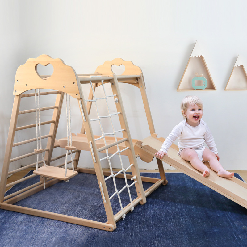 Jungle Gym Kids Outdoor Wooden - مراجعة Kids Outdoor Jungle Gym With Slide وسعره
