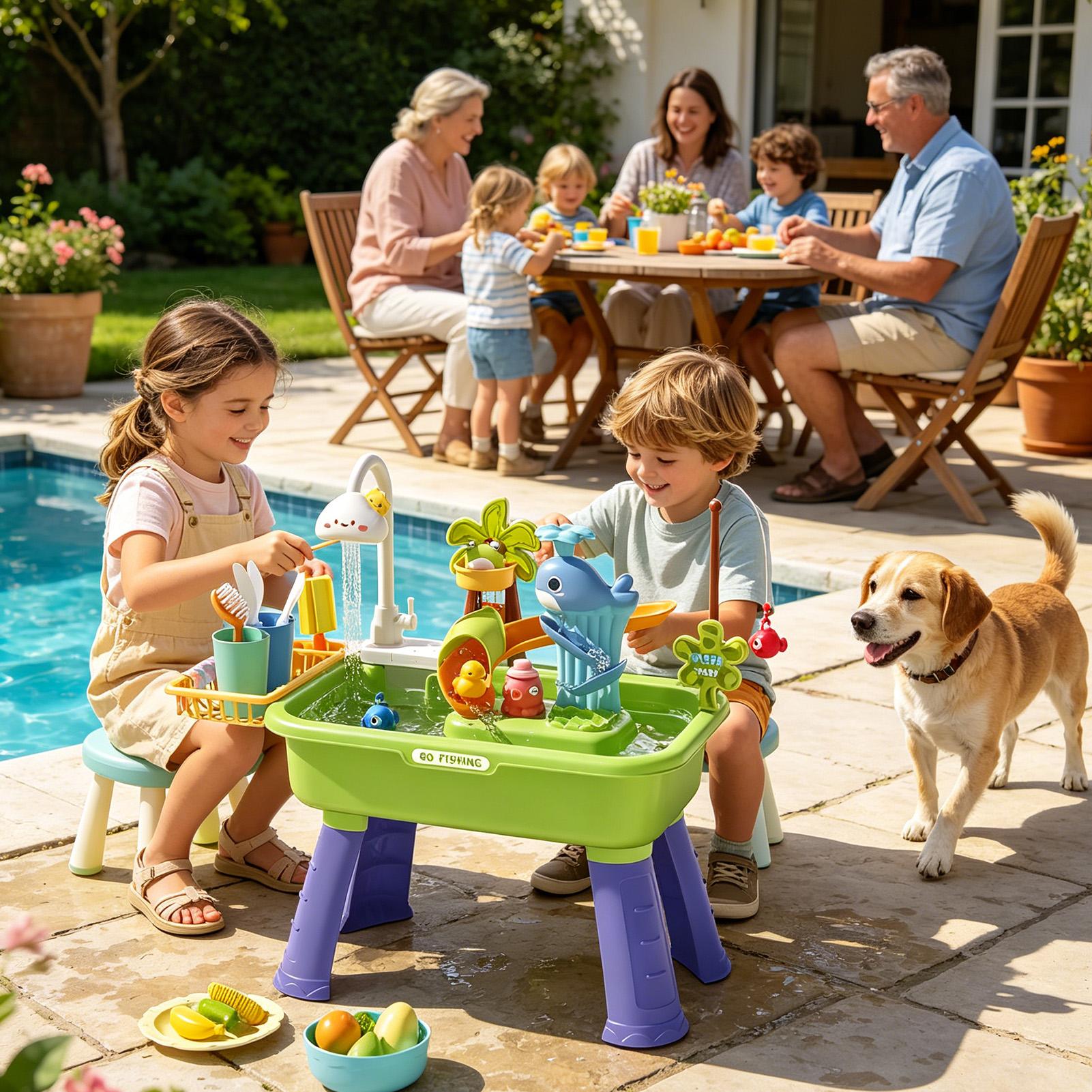 Water Table For Kids With Pump - مراجعة Kids Outdoor Water Play Table وسعره