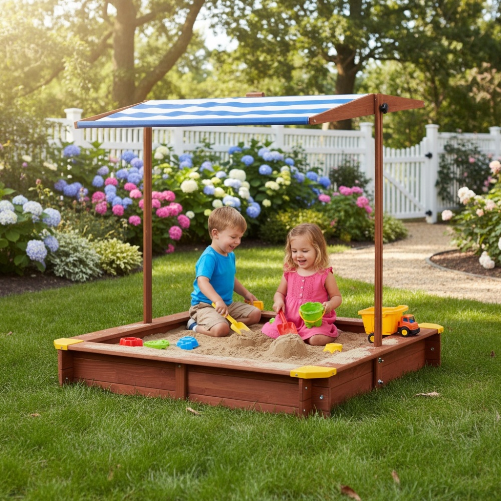 Wooden Kids Picnic Table, Sand - مراجعة Kids Outdoor Water Play Table وسعره