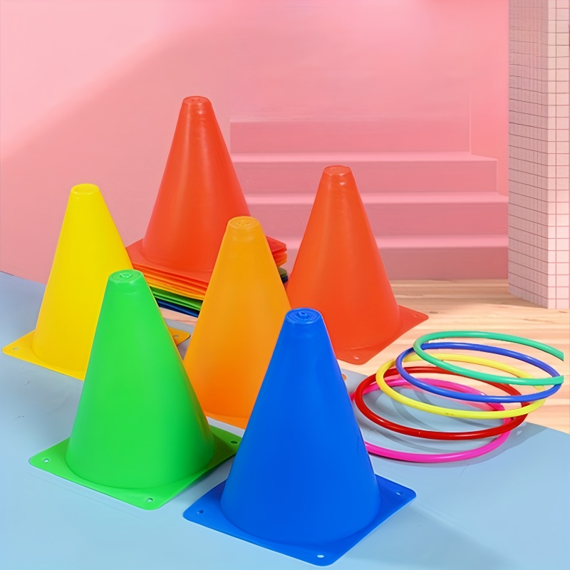 1Set Toss Cones Rings Party Ga - مراجعة Kids Outdoor Yard Tools وسعره