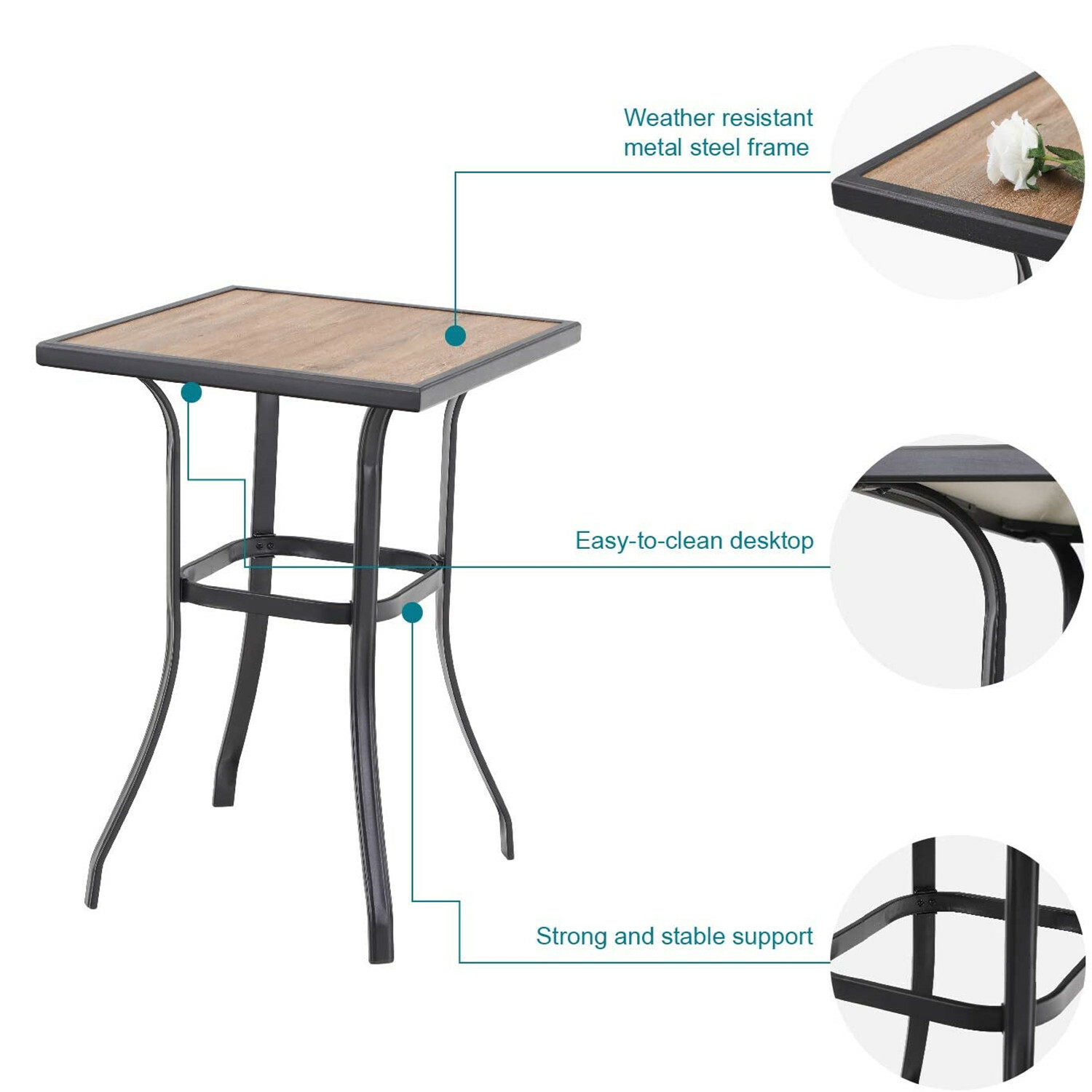 Patio Bar Table Chair Set Swiv - مراجعة Kids Outdoor Chair And Table وسعره