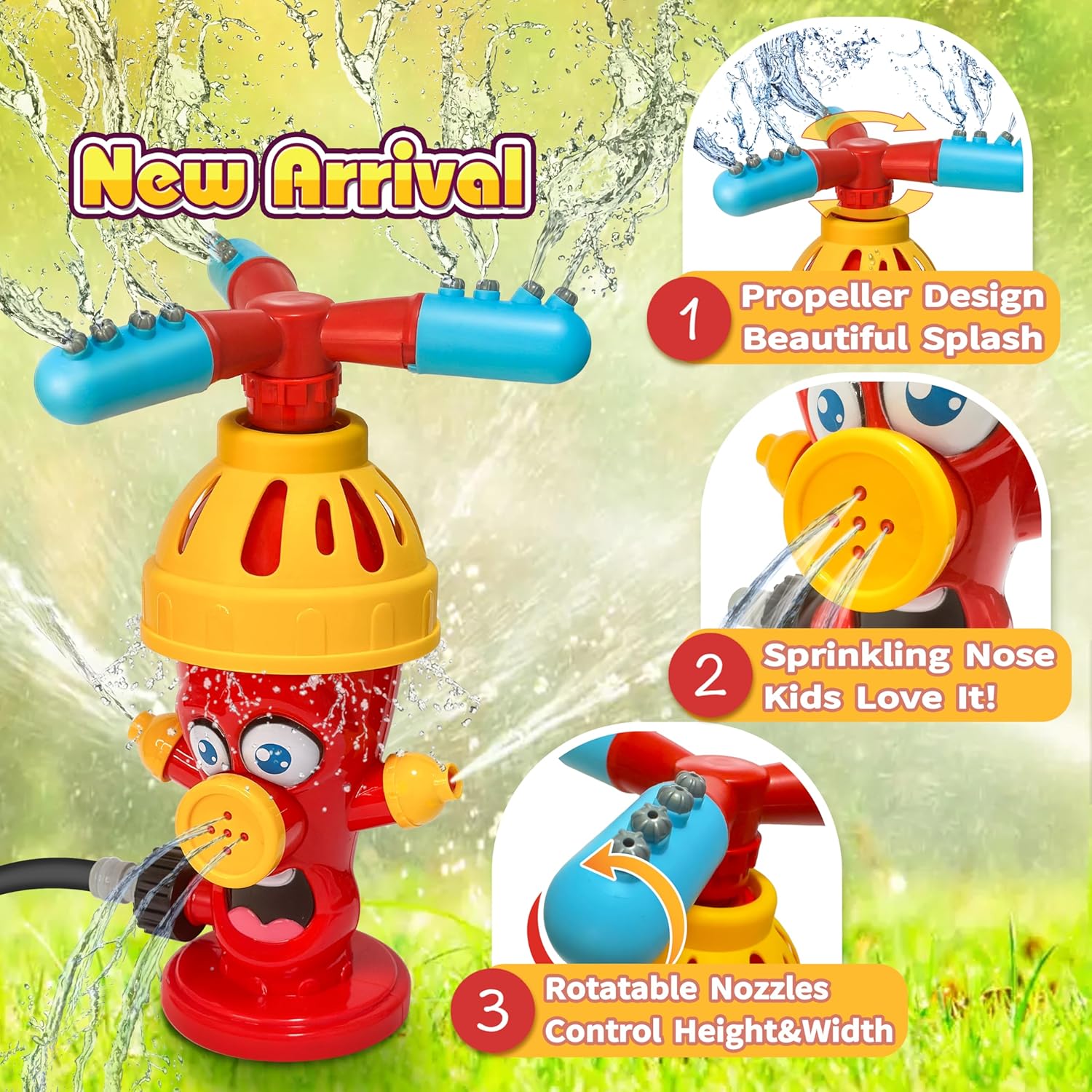 Hydrant Sprinkle Water Spray T - مراجعة Kids Outdoor Yard Tools وسعره