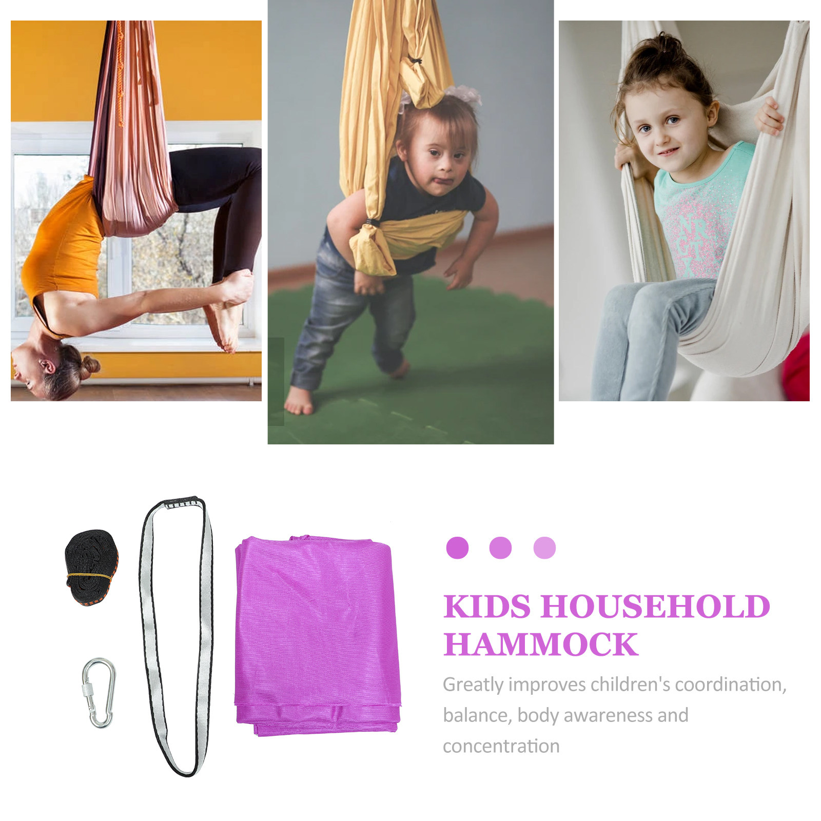 1Set Kids Yoga Hammock High-Cl - مراجعة Kids Outdoor Hammock Swing وسعره