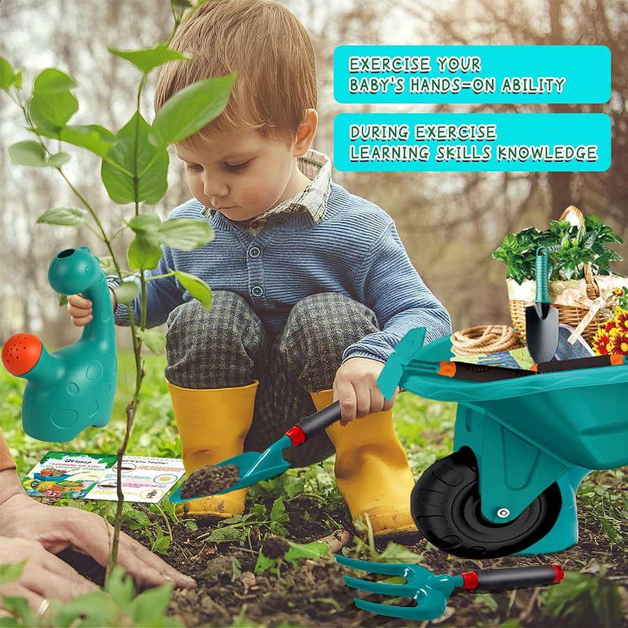 Kids Wheelbarrow Gardening Too - مراجعة Kids Outdoor Yard Tools وسعره