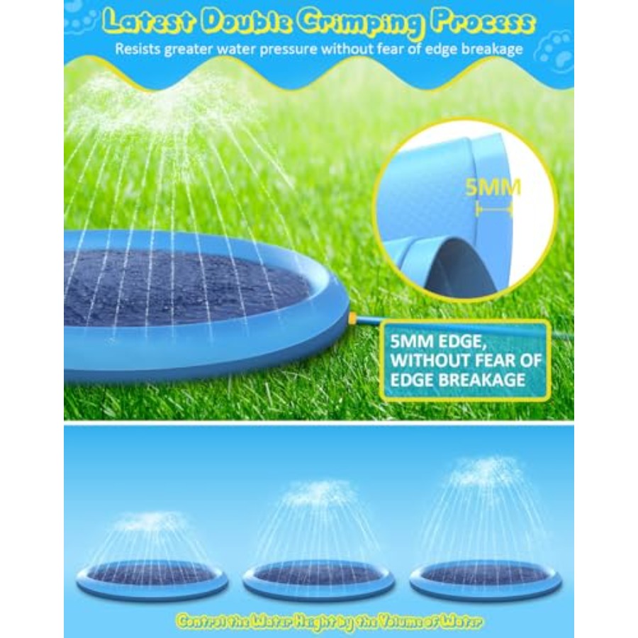 Outdoor splash pad for kids an - مراجعة Sprinkler Splash Pad وسعره