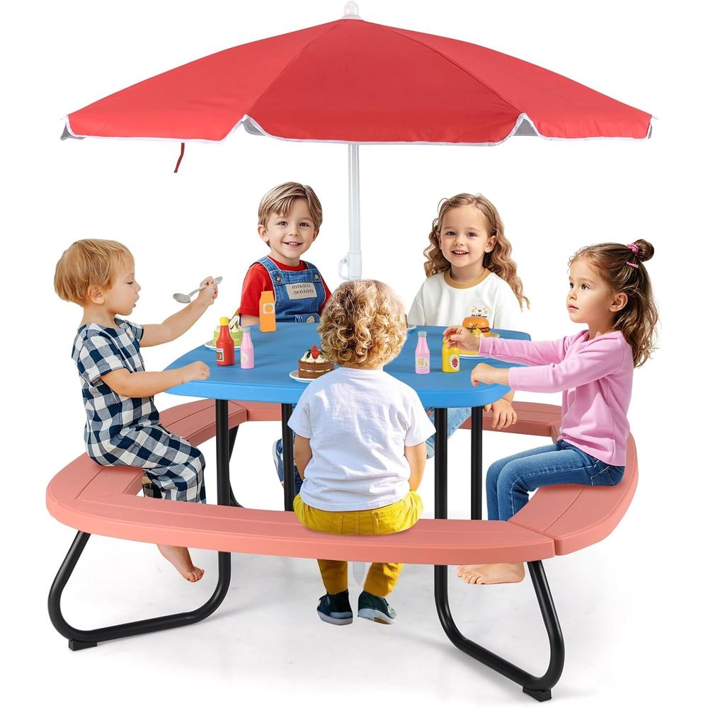 Kids Picnic Table, 8 Person To - مراجعة Kids Outdoor Chair And Table وسعره