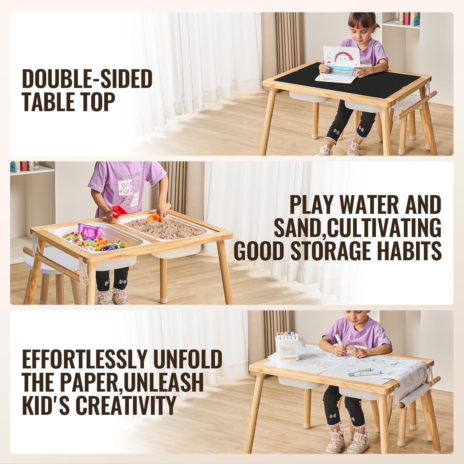 Kids Sensory Table & 2 Chairs  - مراجعة Kids Outdoor Chair And Table وسعره