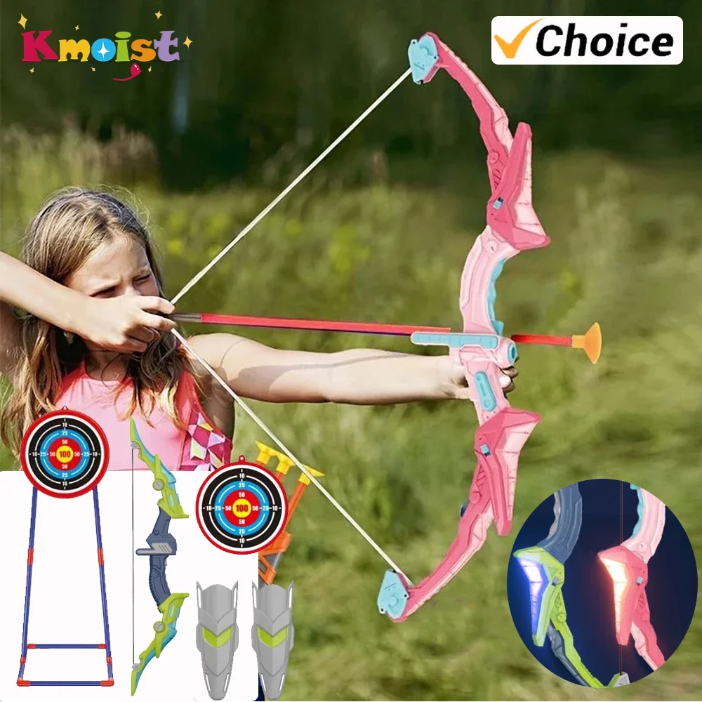 Bow and Arrow Set Light Up Arc - مراجعة Kids Outdoor Archery Set وسعره