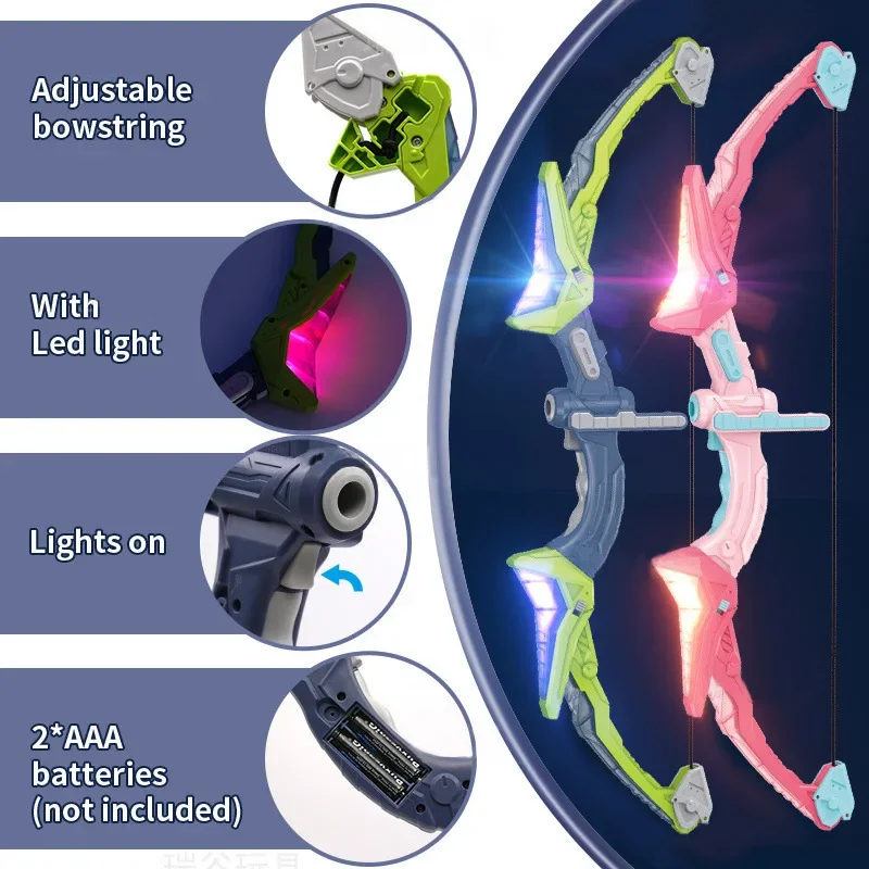 Bow and Arrow Set Light Up Arc - مراجعة Kids Outdoor Archery Set وسعره