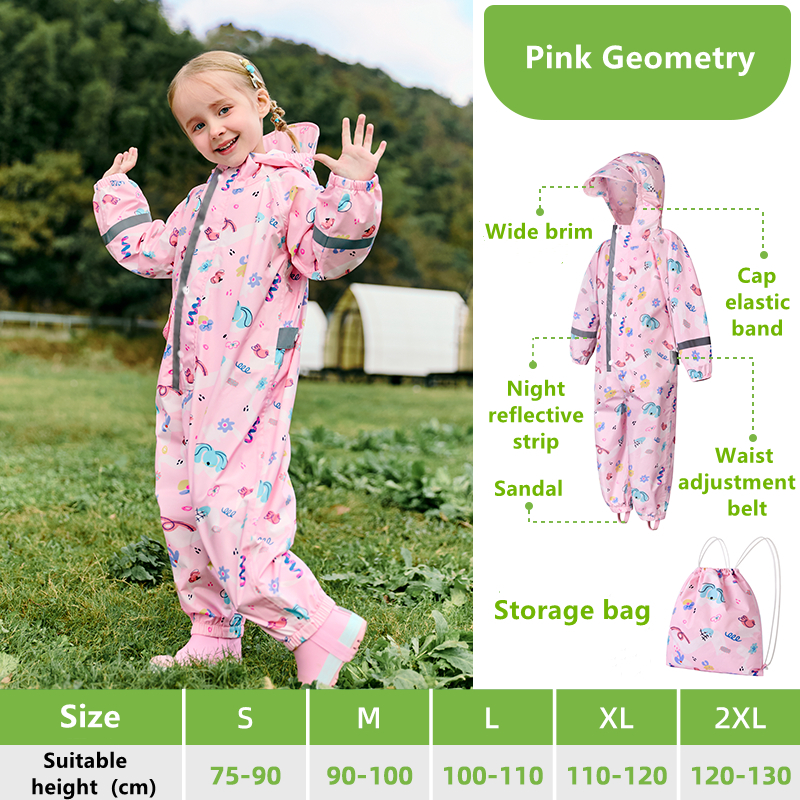 Cartoon Kids One Piece Rain Su - مراجعة Kids Outdoor Clothing وسعره