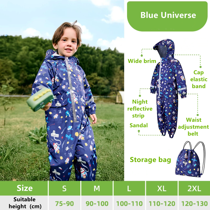 Cartoon Kids One Piece Rain Su - مراجعة Kids Outdoor Clothing وسعره