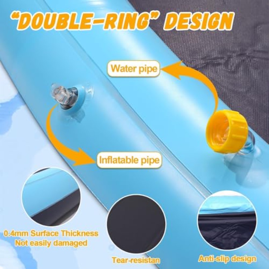 18 ft Giant Inflatable Splash  - مراجعة Sprinkler Splash Pad وسعره
