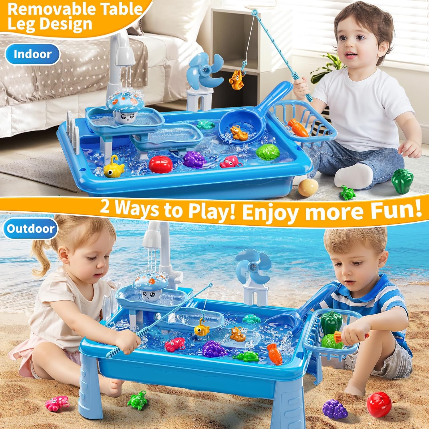 Water Table Play Sink Toy for  - مراجعة Kids Outdoor Water Play Table وسعره