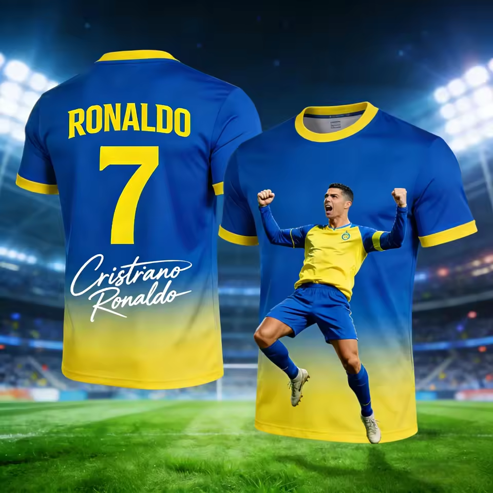 Ronaldo Summer 3D Print Patter - مراجعة Kids Outdoor Clothing وسعره