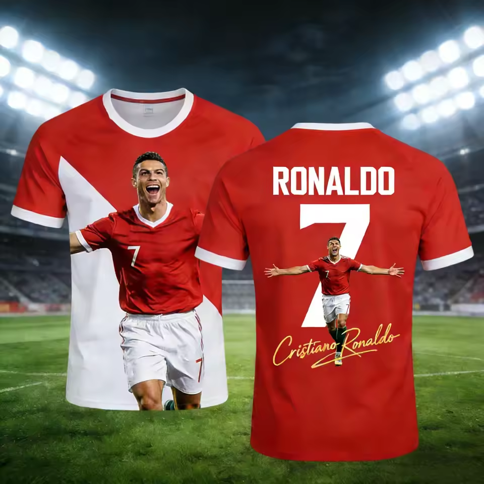 Ronaldo Summer 3D Print Patter - مراجعة Kids Outdoor Clothing وسعره