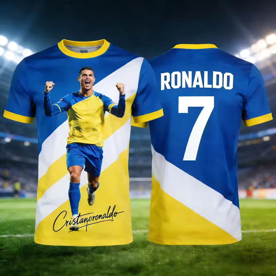 Ronaldo Summer 3D Print Patter - مراجعة Kids Outdoor Clothing وسعره