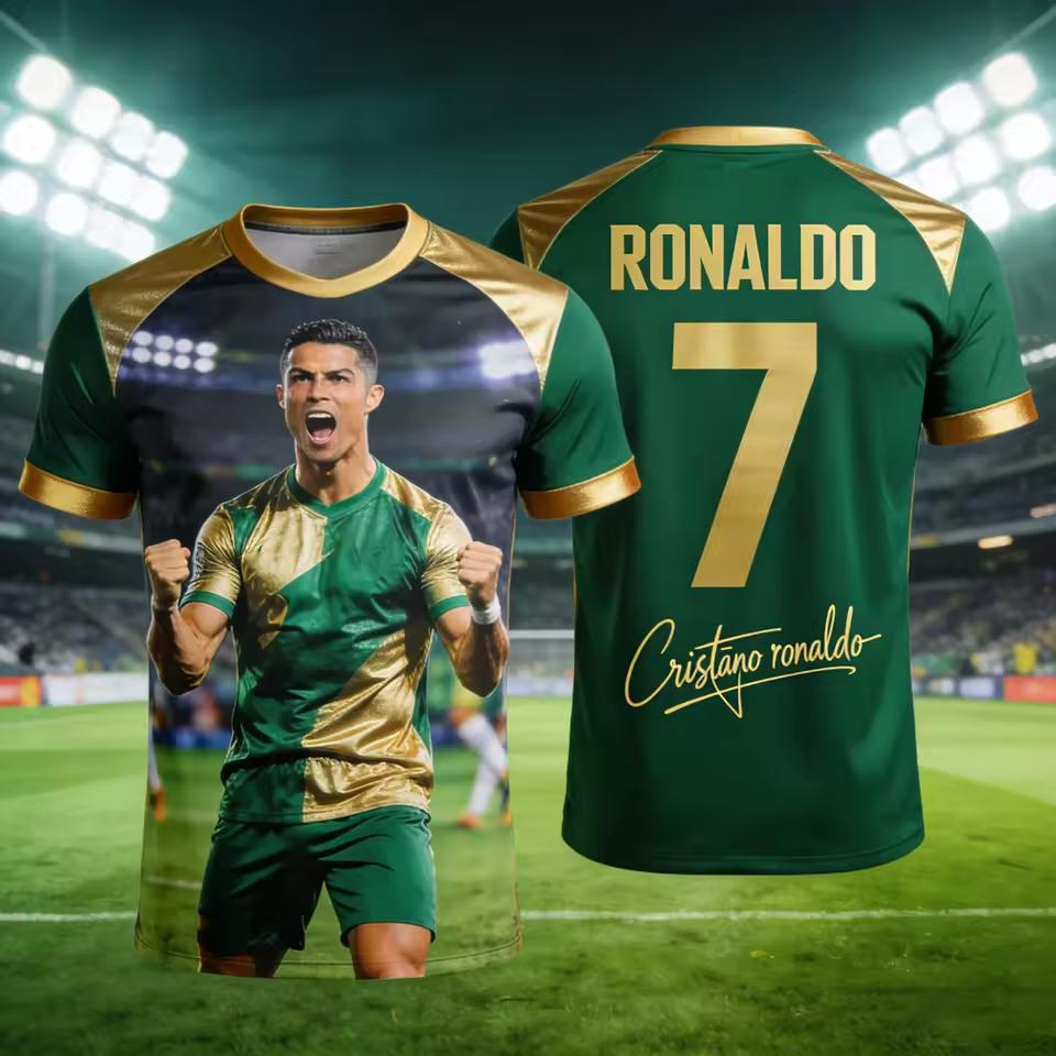 Ronaldo Summer 3D Print Patter - مراجعة Kids Outdoor Clothing وسعره