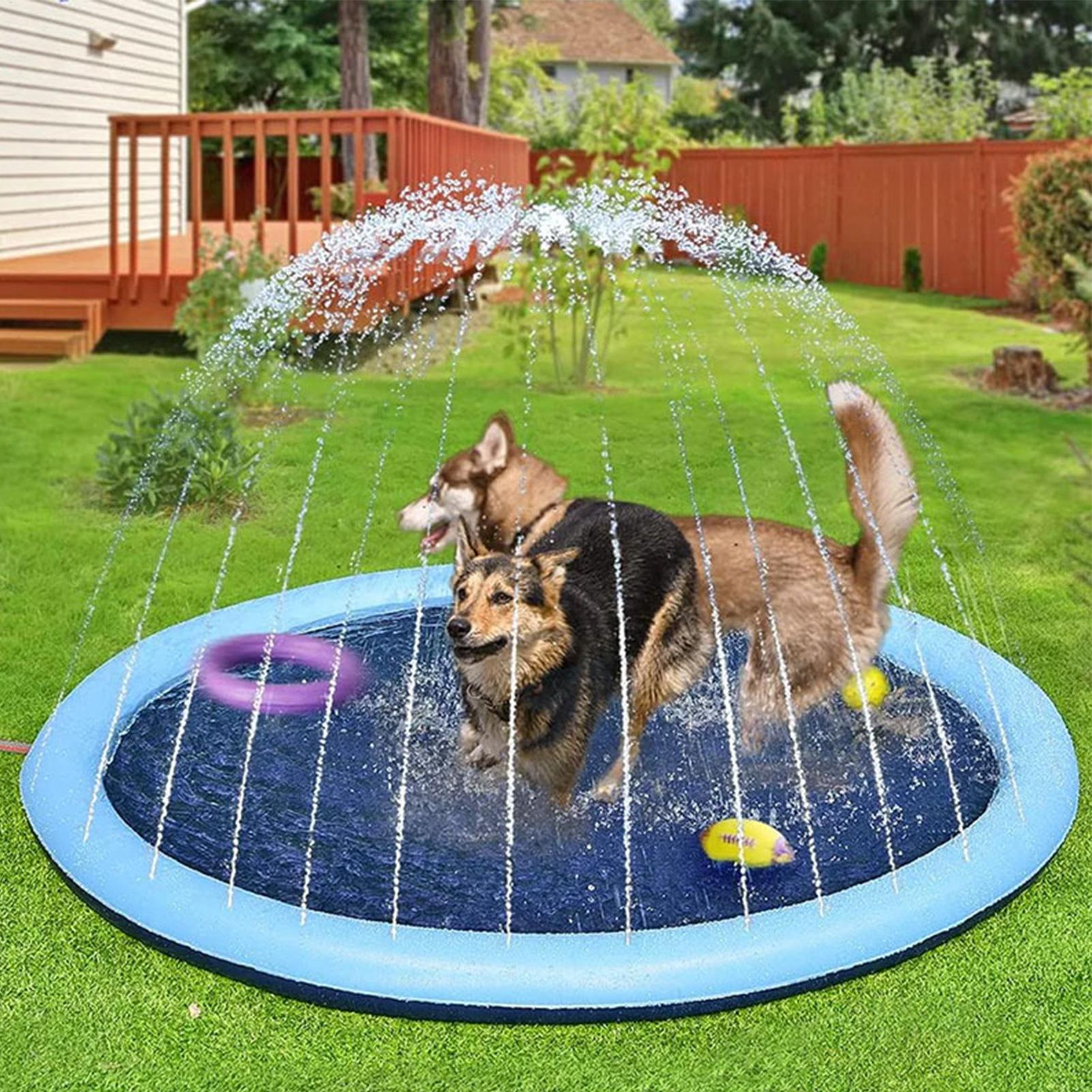 Kids Sprinkler Play Mat with S - مراجعة Sprinkler Splash Pad وسعره