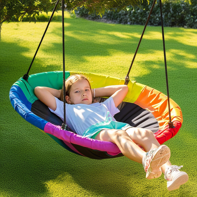 Kids Saucer Swing Outdoor Roun - مراجعة Kids Outdoor Hanging Chair وسعره