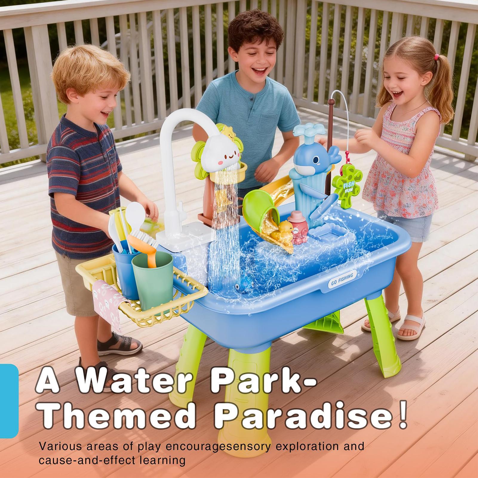 Children's Outdoor Beach Toy T - مراجعة Kids Outdoor Water Play Table وسعره