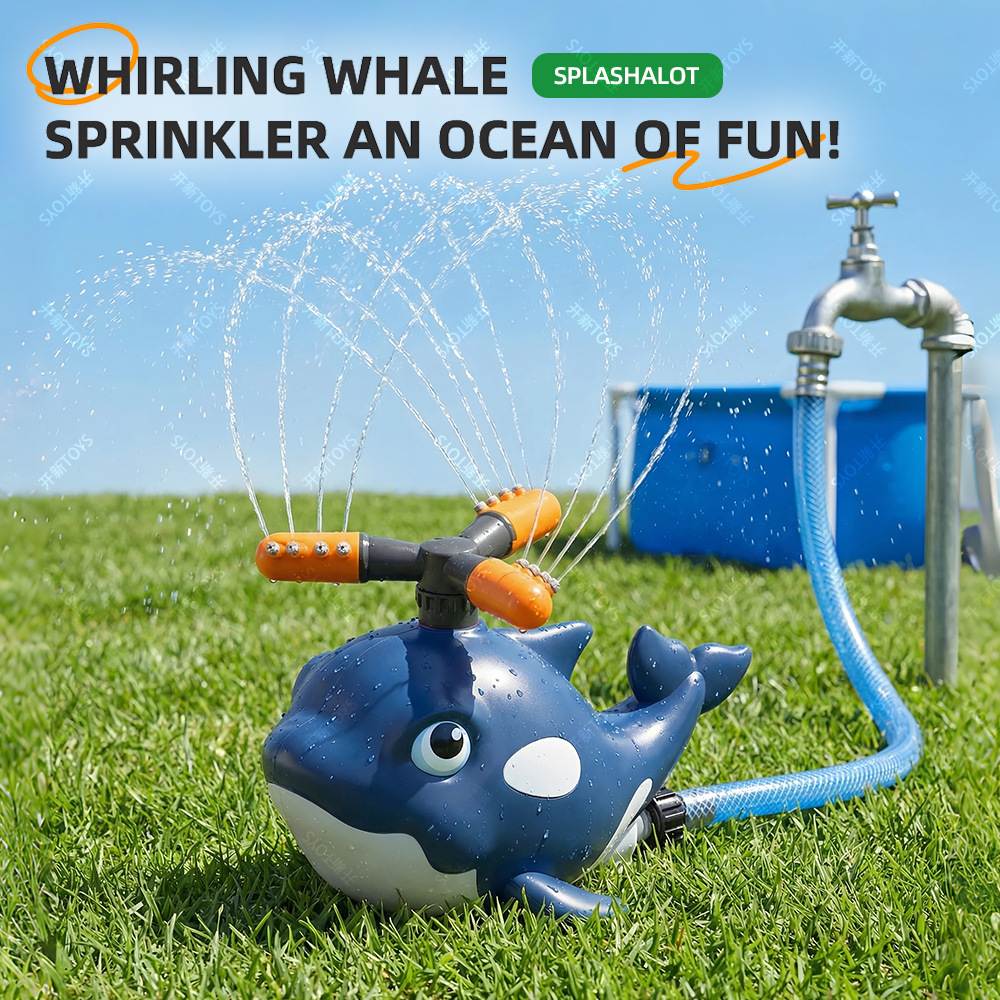 Cartoon Whale Sprinkler Outdoo - مراجعة Kids Outdoor Yard Tools وسعره