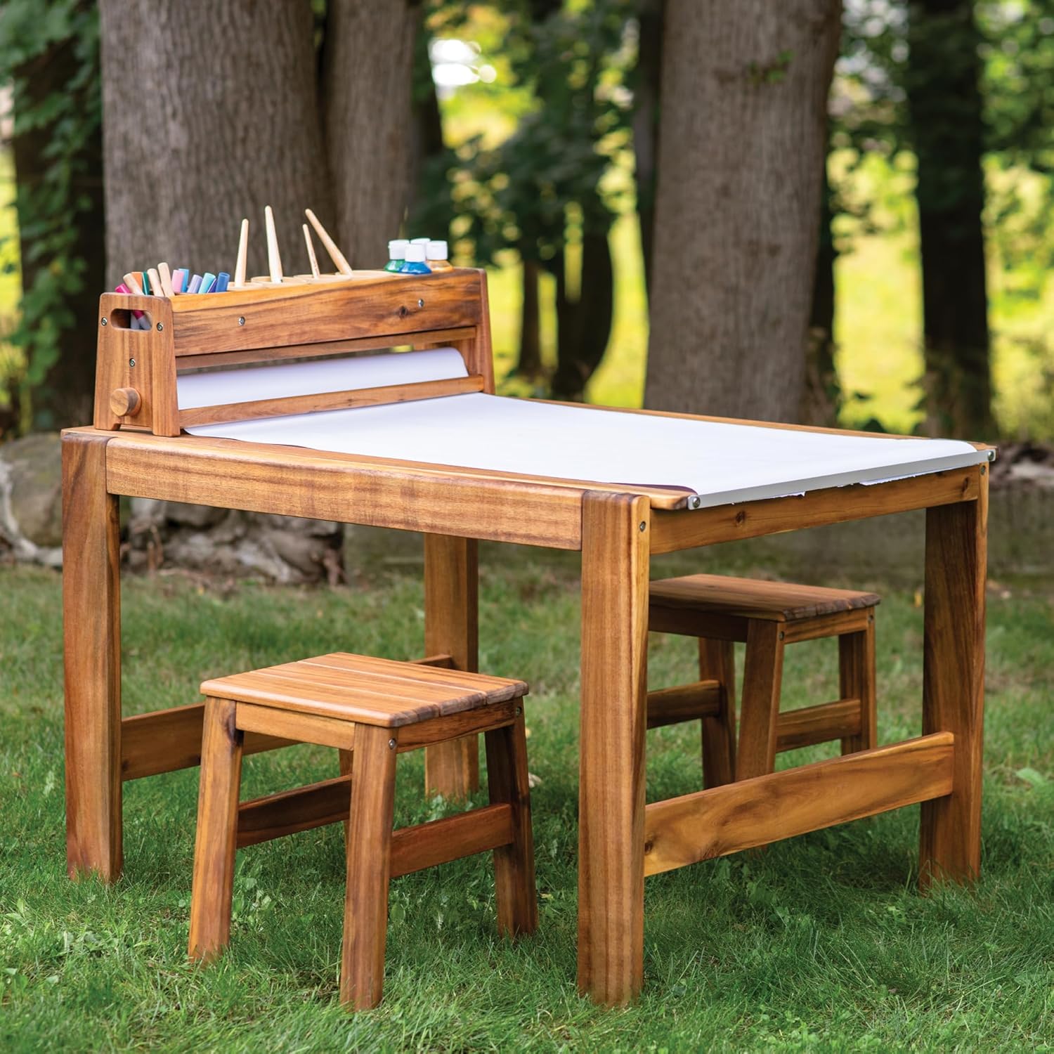 Acadia Outdoor Art Table and S - مراجعة Kids Outdoor Chair And Table وسعره