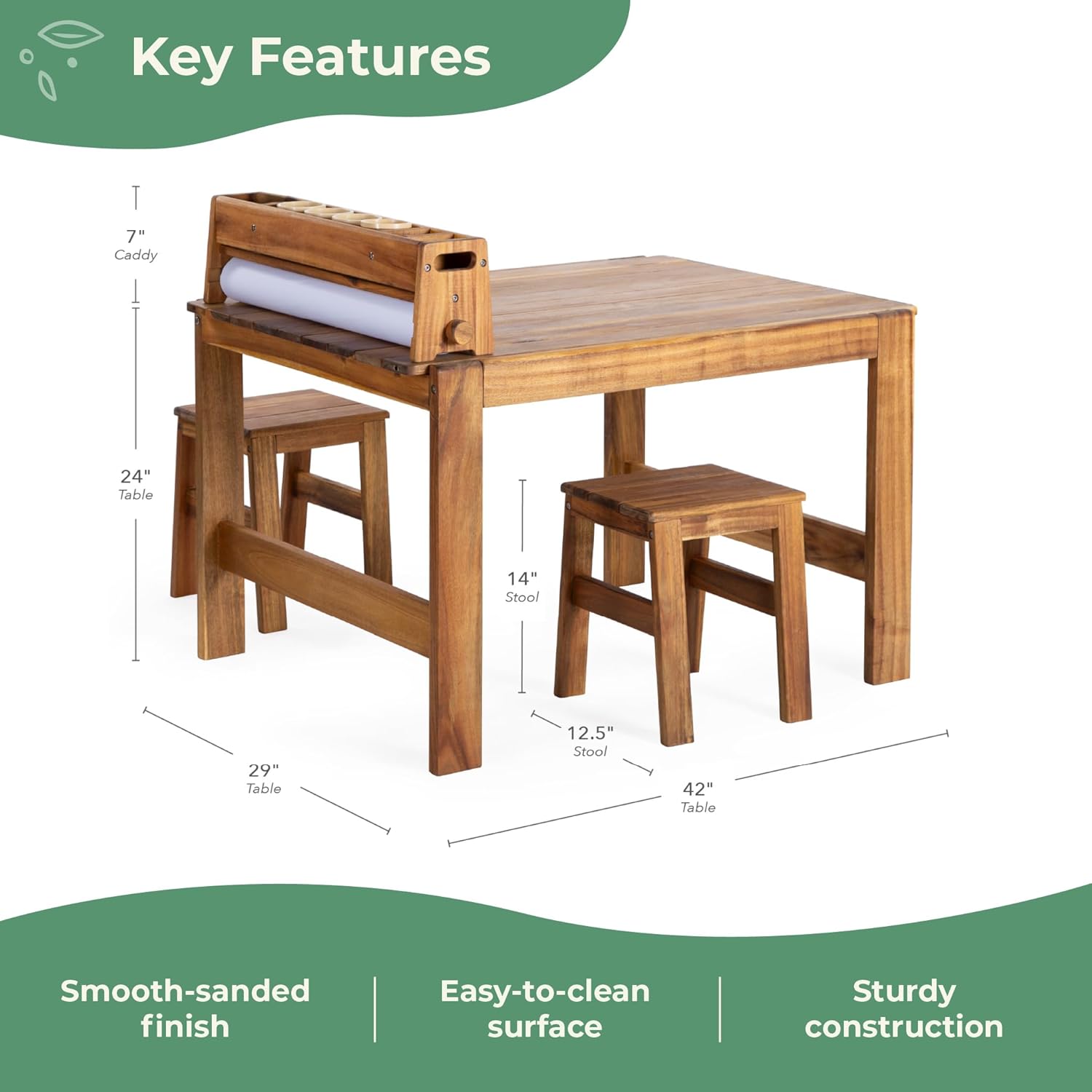 Acadia Outdoor Art Table and S - مراجعة Kids Outdoor Chair And Table وسعره