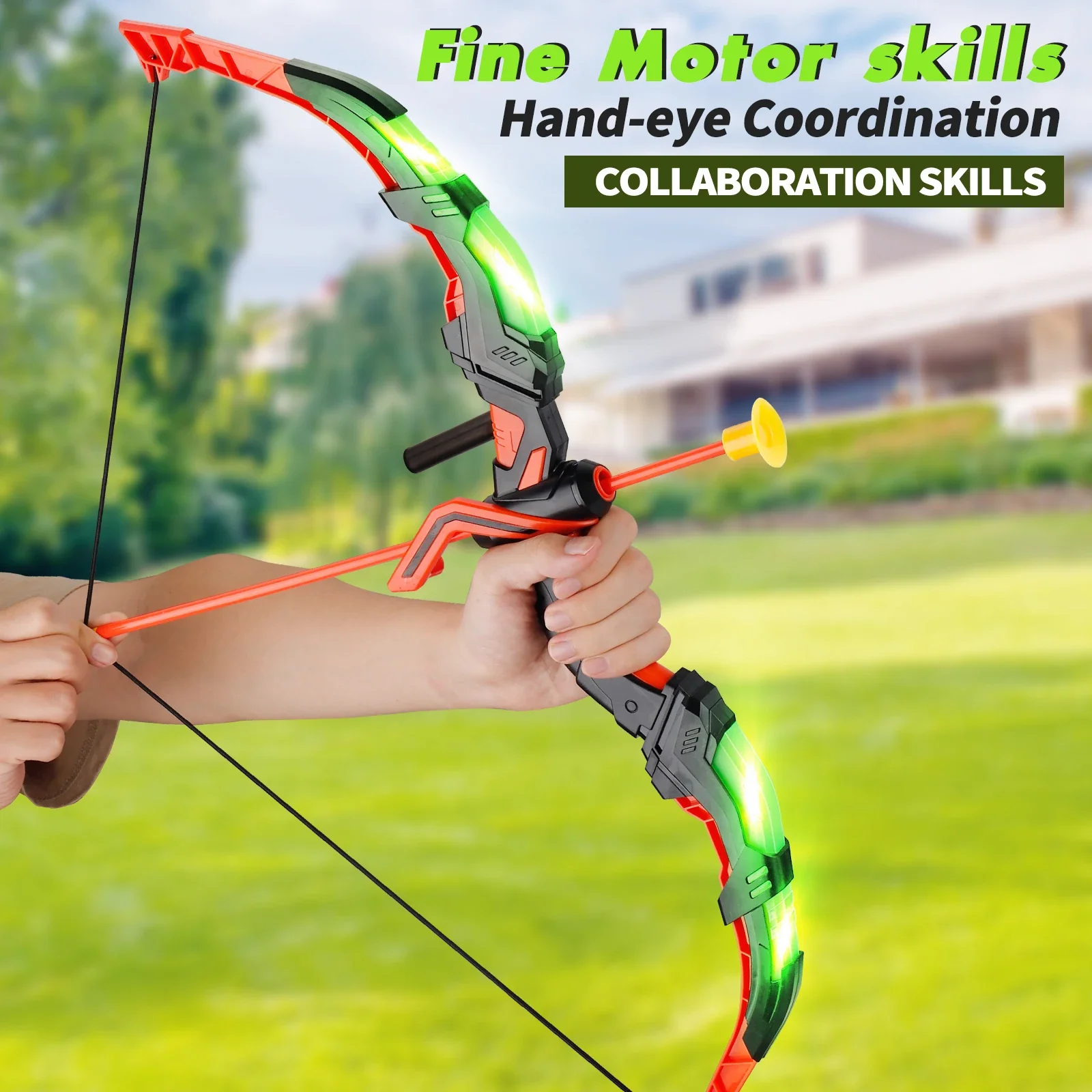 Kids LED Archery Toy Set, Hand - مراجعة Kids Outdoor Archery Set وسعره